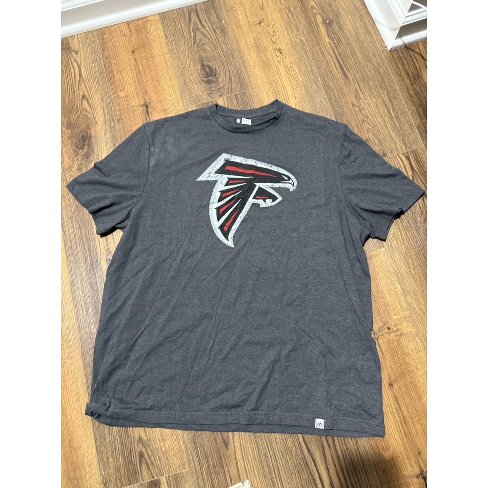 Atlanta Falcons Mens 2XL Gray Majestic Shirt